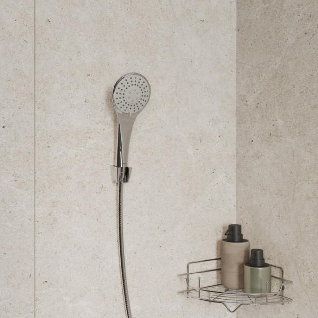 Душевой гарнитур с держателем, Essential, Milardo, 3303F10M16