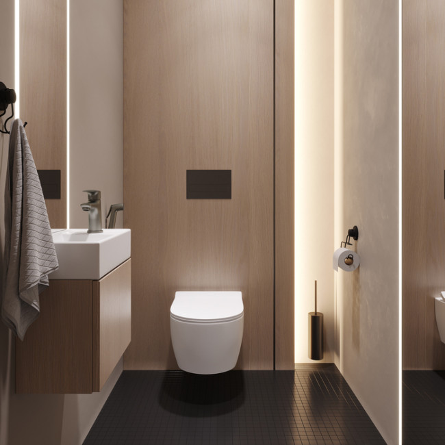 Смеситель для умывальника с гигиеническим душем Milardo Rora графит (RORGM01M08) Смеситель для умывальника с гигиеническим душем Milardo Rora графит (RORGM01M08)