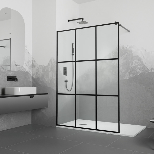 Перегородка для душа RGW WA-111B 1200 мм Черный/Прозрачное