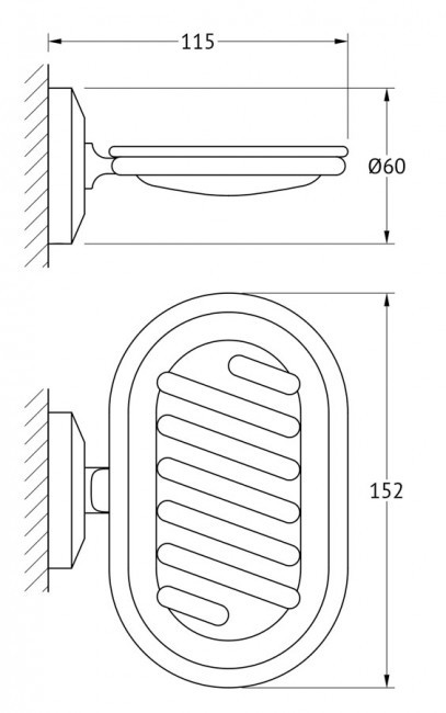 Мыльница настенная FBS Standard STA 010 Мыльница настенная FBS Standard STA 010