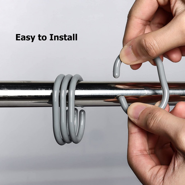 Набор из 12 крючков для шторки Carnation Home Fashions Rings Grey 21GRY Набор из 12 крючков для шторки Carnation Home Fashions Rings Grey 21GRY