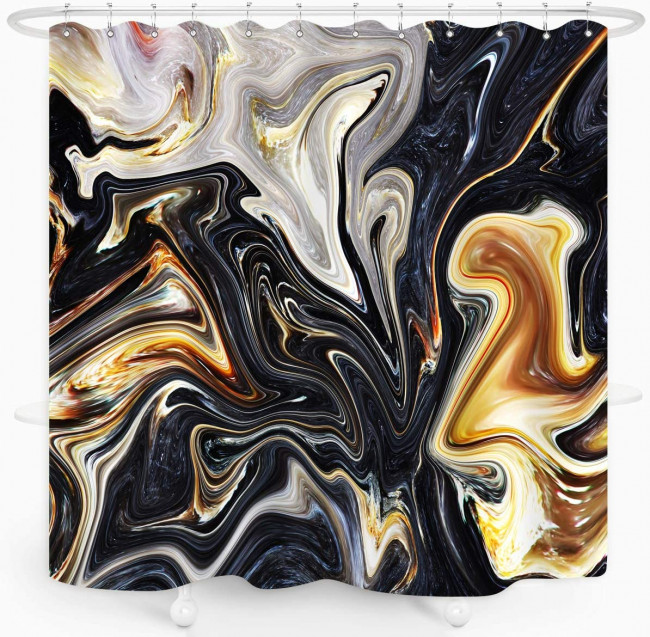 Шторка для ванной 180x200 Carnation Home Fashions Marble Stratum STM200BLK Шторка для ванной 180x200 Carnation Home Fashions Marble Stratum STM200BLK