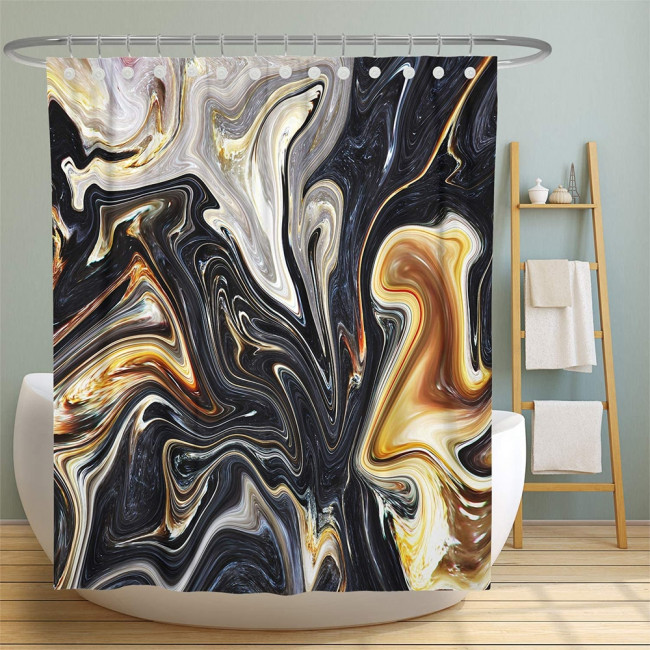 Шторка для ванной 180x200 Carnation Home Fashions Marble Stratum STM200BLK Шторка для ванной 180x200 Carnation Home Fashions Marble Stratum STM200BLK