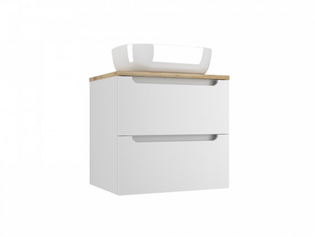 Style Line Тумба подвесная "Бали 60" 2 ящика со столешницей БЕЛЫЙ СОФТ Style Line Тумба подвесная "Бали 60" 2 ящика со столешницей БЕЛЫЙ СОФТ