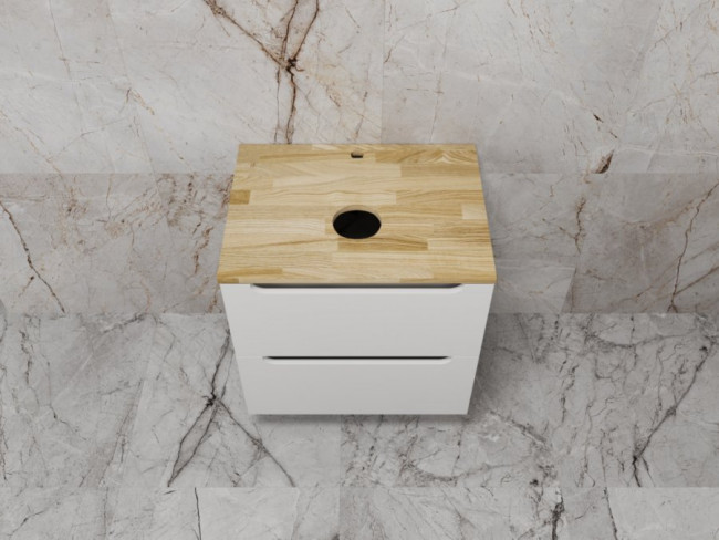 Style Line Тумба подвесная "Бали 60" 2 ящика со столешницей БЕЛЫЙ СОФТ Style Line Тумба подвесная "Бали 60" 2 ящика со столешницей БЕЛЫЙ СОФТ