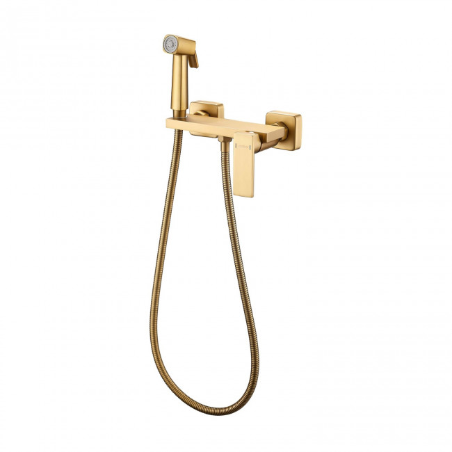 Гигиенический душ со смесителем Haiba матовое золото (HB5517-5)