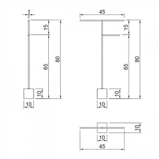 Antonio Lupi Bivio Полотенцедержатель напольный 80х45см., база из мрамора Nero Marquinia satinato, структура из латуни в отделке Nero goffrato