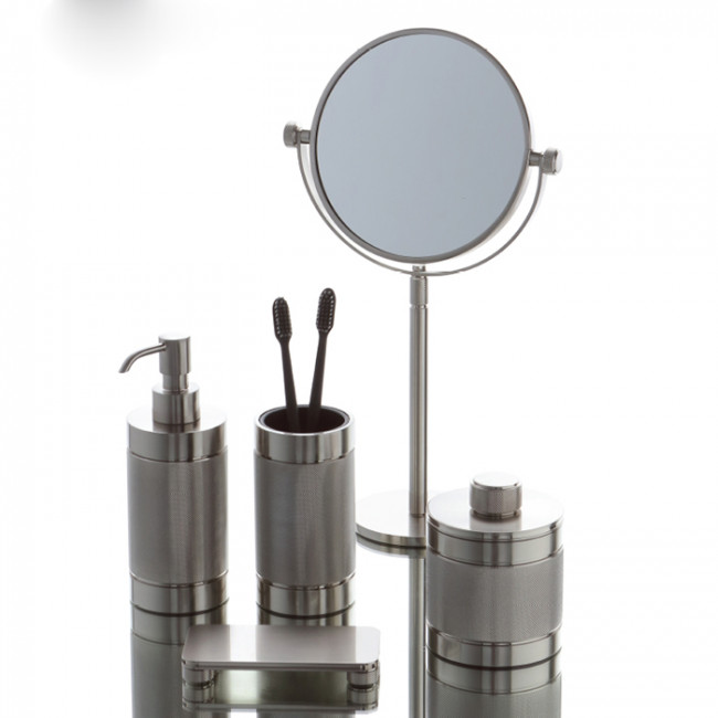 Bertocci Officina 01 Контейнер с крышкой, h110 см, d90 см, настольный, цвет: хром