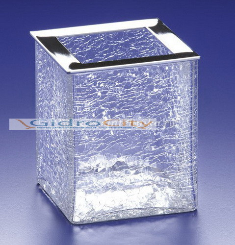 Стакан Box cracked crystal хром+хрусталь кракле Windisch 91129CR