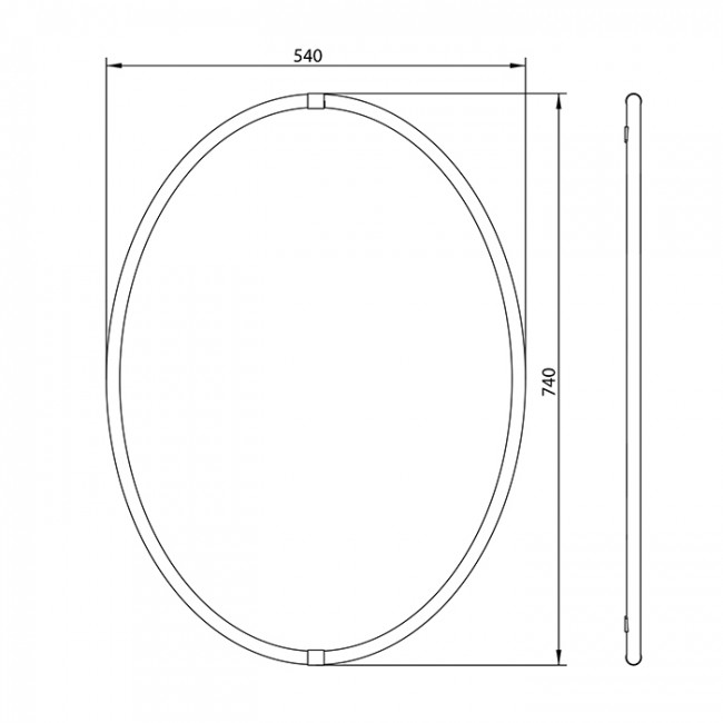 Bongio Axel Зеркало косметическое, подвесной, цвет: золото 24к.
