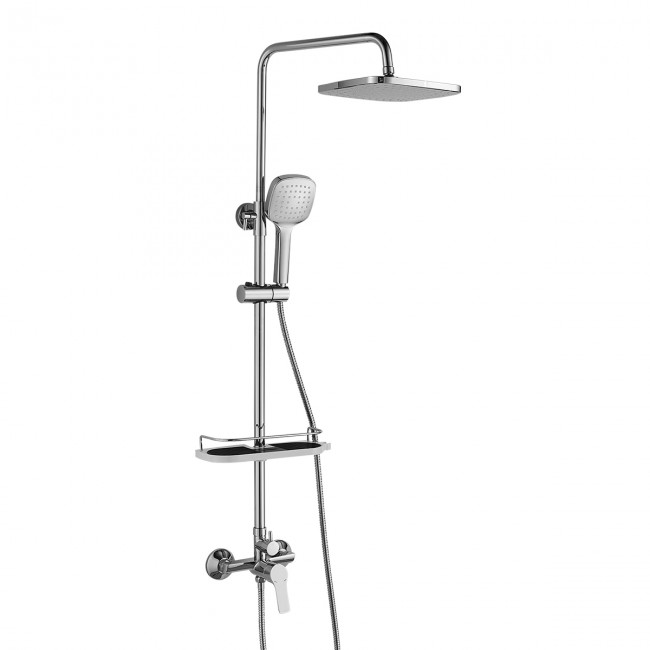 Смеситель Rossinka RS29 для душа с регулируемой высотой штанги и лейкой Тропический дождь (RS29-45) Смеситель Rossinka RS29 для душа с регулируемой высотой штанги и лейкой Тропический дождь (RS29-45)
