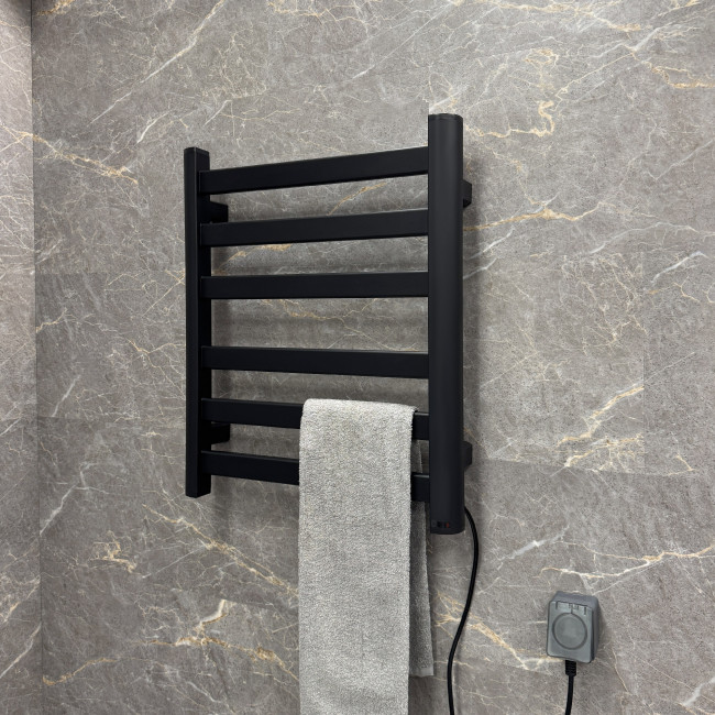 Полотенцесушитель электрический Fixsen BASIC 600х500 черный (FX-7400B)