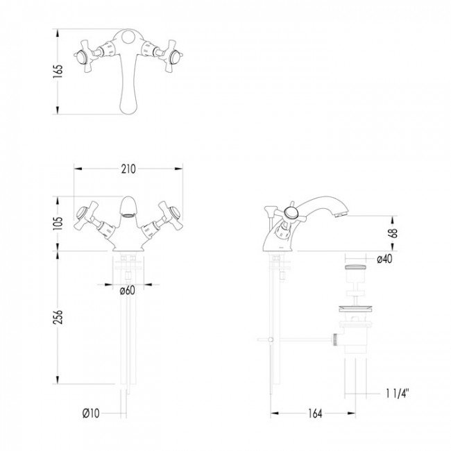 Devon&Devon Coventry Смеситель для раковины, цвет: хром MARF24CR