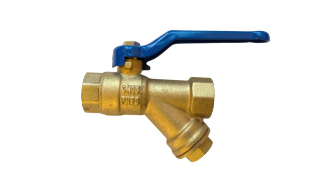 Кран шаровой с фильтром RM-L 1/2 муфтовый Ду15 Ру30 (11Б27п1)