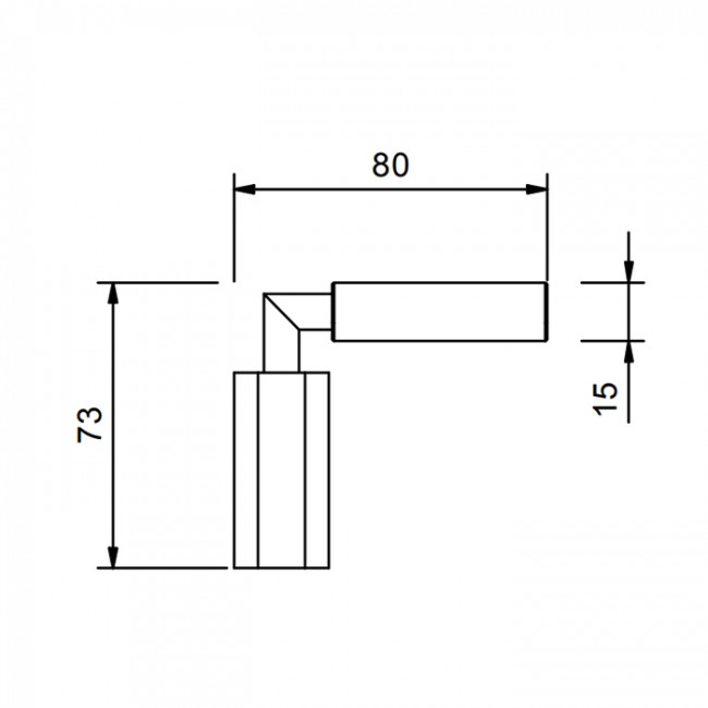 Fantini Venezia Ручка для смесителя, правая, рычаг, цвет: Хром/Черный матовый