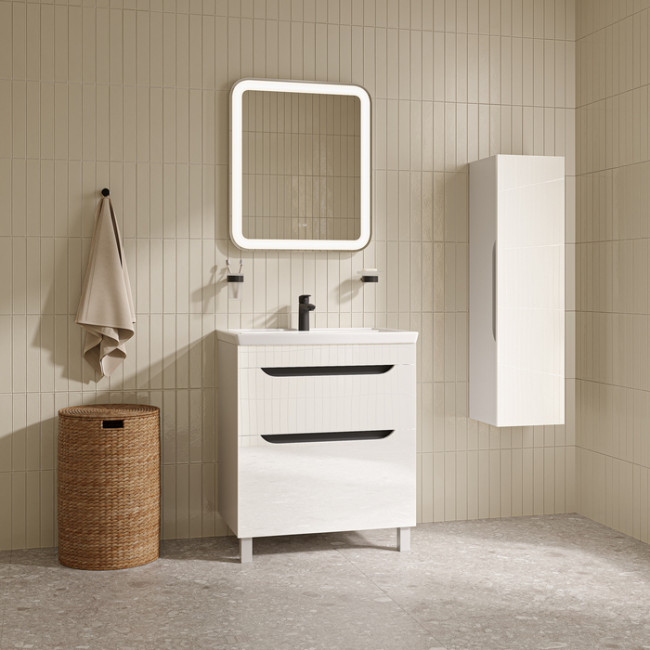 Тумба с умывальником, напольная, 70 см, белый, Ray, IDDIS, RAY70WFi95K