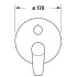 Duravit B.1 Смеситель для душа, встраиваемый, с переключателем и перепускным клапаном, цвет: хром