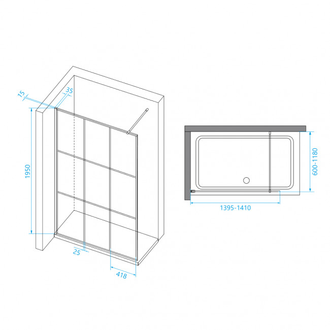Перегородка для душа RGW WA-111B 1400 мм Черный/Прозрачное Перегородка для душа RGW WA-111B 1400 мм Черный/Прозрачное