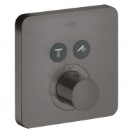 Axor ShowerSelect Смеситель для душа, термостатический, на 2 источника, внешняя часть, цвет: полированный черный хром