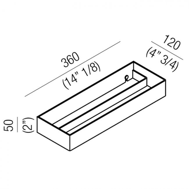 Agape 369 Двойной полотенцедержатель, 36см, подвесной, цвет: глянец Agape 369 Двойной полотенцедержатель, 36см, подвесной, цвет: глянец