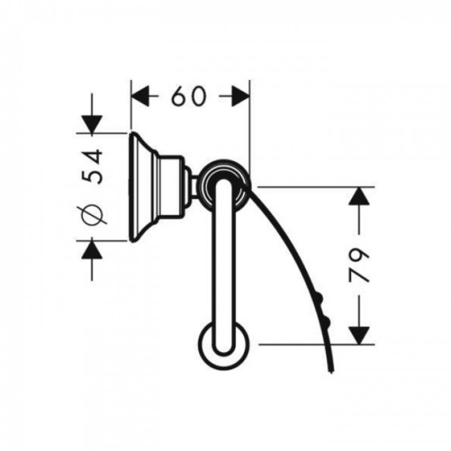 Axor Montreux Держатель для туалетной бумаги, подвесной, цвет: хром 42036000