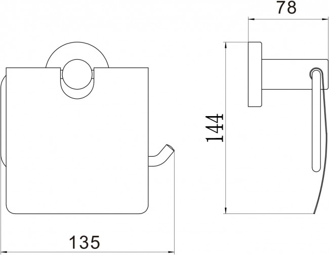Держатель для туалетной бумаги с крышкой Savol (S-005651H)
