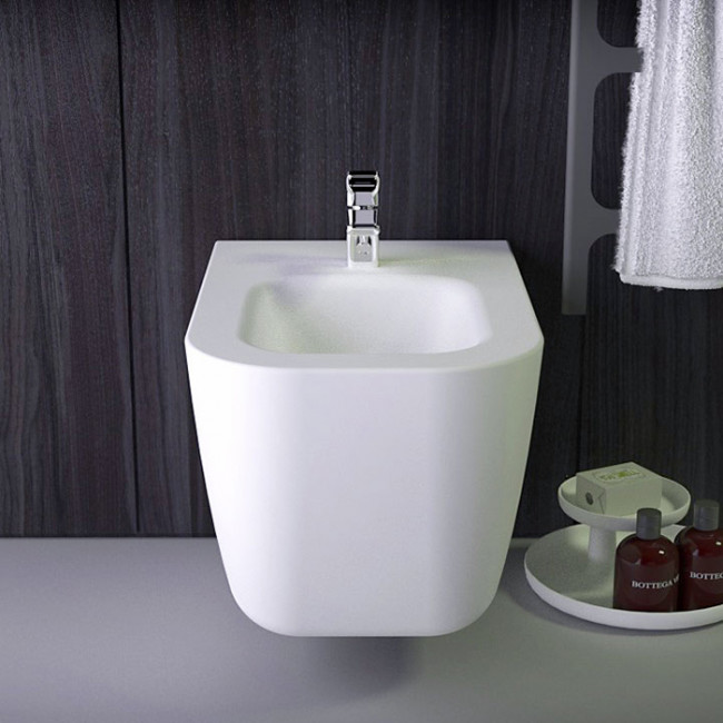 KNIEF Pride Биде подвесное 52х39х33см с 1 отв под смеситель, цвет: белый матовый