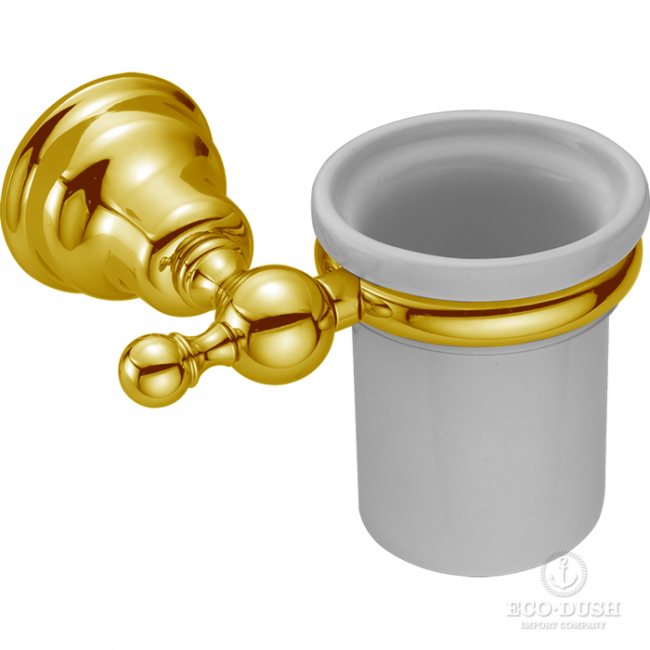 CISAL Arcana Стакан подвесной керамический, цвет: белый/золото