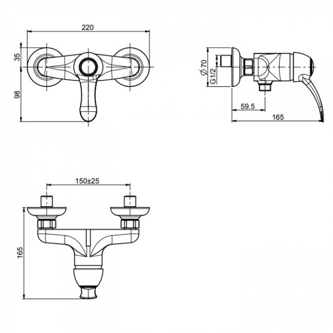 Carlo Frattini Lamp Смеситель для душа внешнего монтажа без душевого комплекта, цвет: хром Carlo Frattini Lamp Смеситель для душа внешнего монтажа без душевого комплекта, цвет: хром