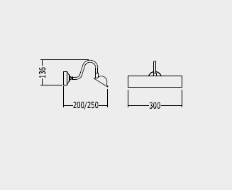 Devon&Devon Argo Cветильник настенный, направленный, 30см, IP20,2*E14, цвет: золото светлое