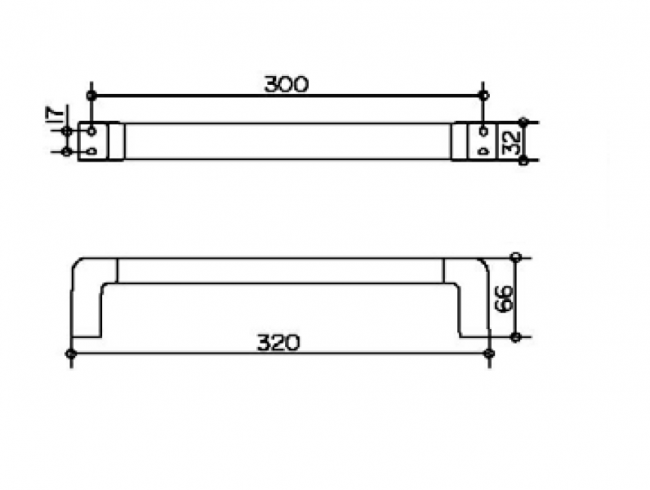 Поручень Keuco Industrie 14 41407 010000