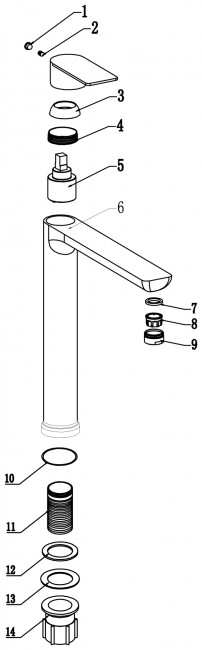 Смеситель для умывальника Fmark (FS8811Q) Смеситель для умывальника Fmark (FS8811Q)