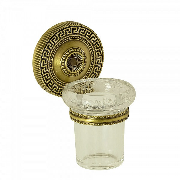 Стакан настенный Migliore Monte Carlo стекло прозрачное с матовым декором