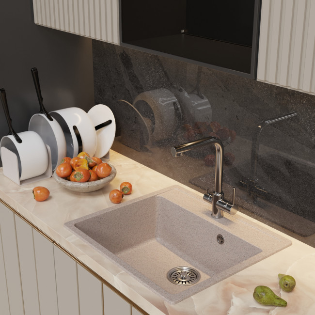 Мойка MIXLINE ML-GM15 песочная (302) 560*500*180мм NEW (551912) Мойка MIXLINE ML-GM15 песочная (302) 560*500*180мм NEW (551912)