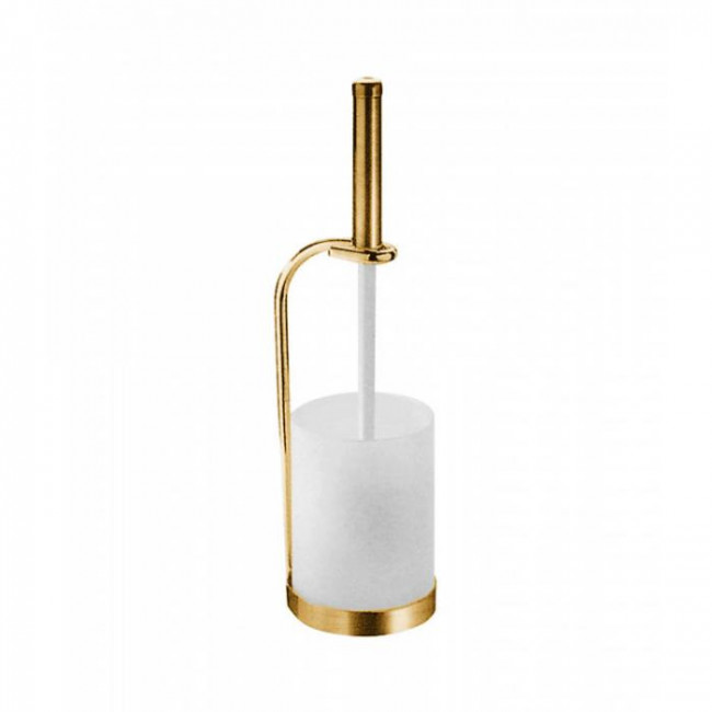Ершик туалетный напольный Bongio Fleur, цвет: золото 24к.