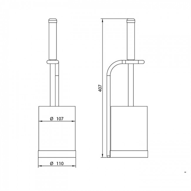 Ершик туалетный напольный Bongio Fleur, цвет: золото 24к.