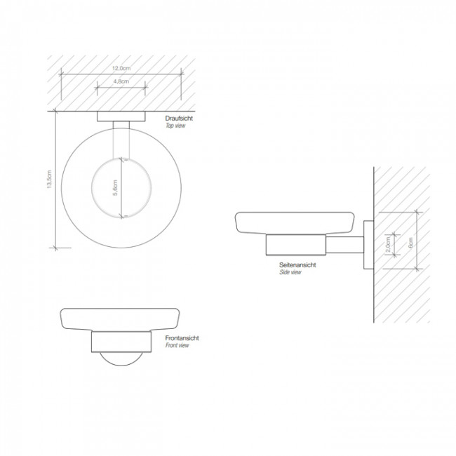 Decor Walther Basic WSS Мыльница подвесная, цвет: хром