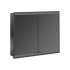 EMCO Prime2 Зеркальный шкаф 80x70см., с подсветкой, встраиваемый, 2 двери, 2 полки, розетка, цвет: черный