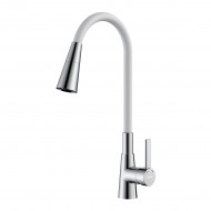 Смеситель Rossinka для кухни с гибким поворотным изливом (Z35-39-White)