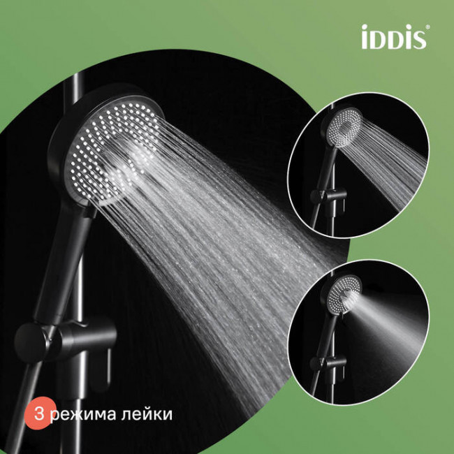 Лейка для душа, черная матовая, Optima Home, IDDIS, OPH3FB0i18 Лейка для душа, черная матовая, Optima Home, IDDIS, OPH3FB0i18