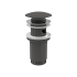 Alcaplast A392-GM-P Донный клапан сифона для умывальника CLICK/CLACK 5/4", цельнометаллический с переливом и большой заглушкой, GUN METAL-глянец