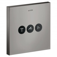 Axor ShowerSelect Смеситель для душа, термостатический, на 3 источника, внешняя часть, цвет: полированный черный хром