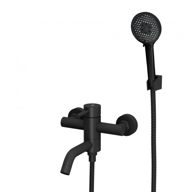 Смеситель для ванны с коротким изливом RUSH Melos (SUS1101-44Black)