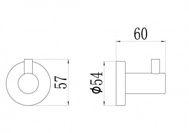 Крючок одинарный Savol (S-005653C)