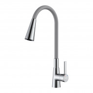 Смеситель Rossinka для кухни с гибким поворотным изливом (Z35-39-Gray)