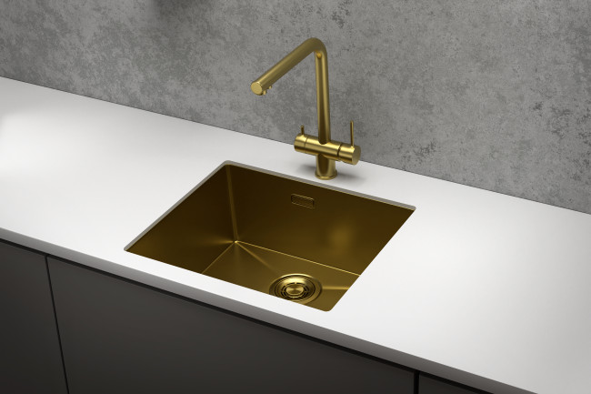 Кухонная мойка GRANULA (5445U, ЗОЛОТО САТИН) Кухонная мойка GRANULA (5445U, ЗОЛОТО САТИН)