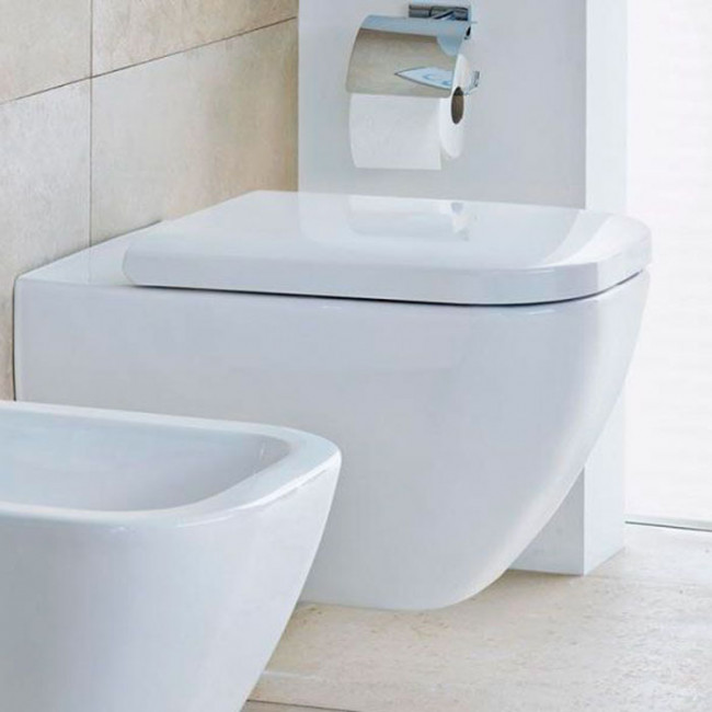 DURAVIT Happy D.2 Унитаз подвесной безободковый 54х36.5см, с креплением, цвет: белый 2222090000