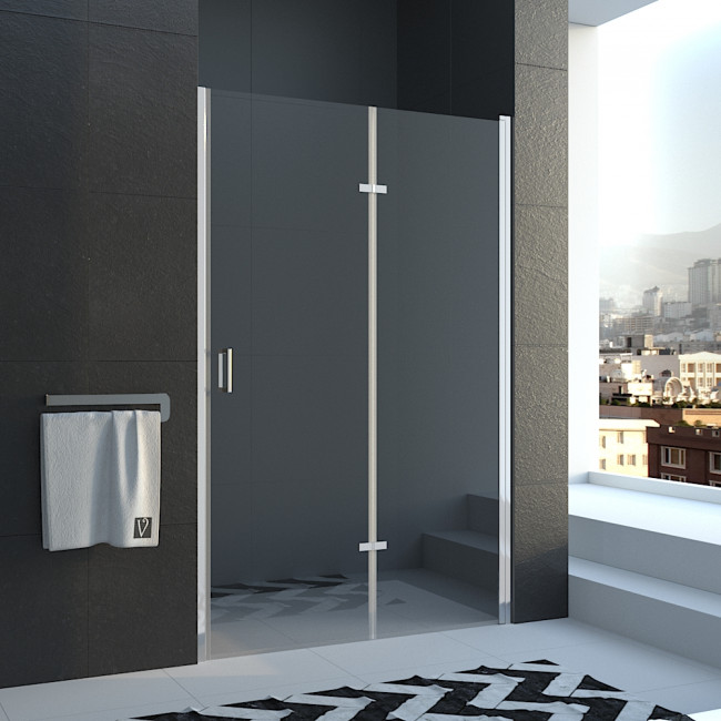 Дверь в нишу Veconi VN42-80-01-19C1 800x1950, хром, стекло прозрачное