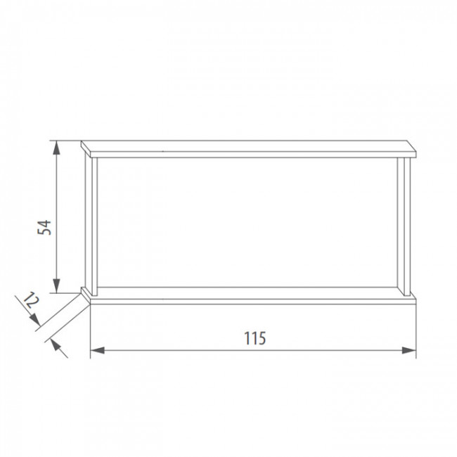 EBAN Mina Зеркало 115x12x54см, с полкой и LED-подсветкой, цвет: pergamon