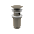Alcaplast A392-N-B Донный клапан сифона для умывальника CLICK/CLACK 5/4", цельнометаллический с переливом и большой заглушкой, NICKEL-крацованный мат
